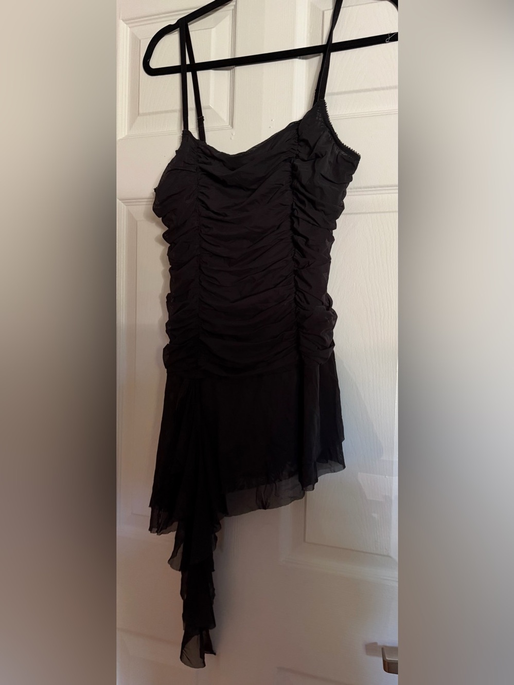 Victoria's Secret Black Ruched Asymmetrical Y2K retro